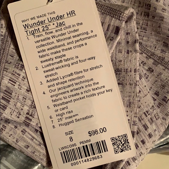 NWT lululemon wonder under jacquard pant - Picture 4 of 4